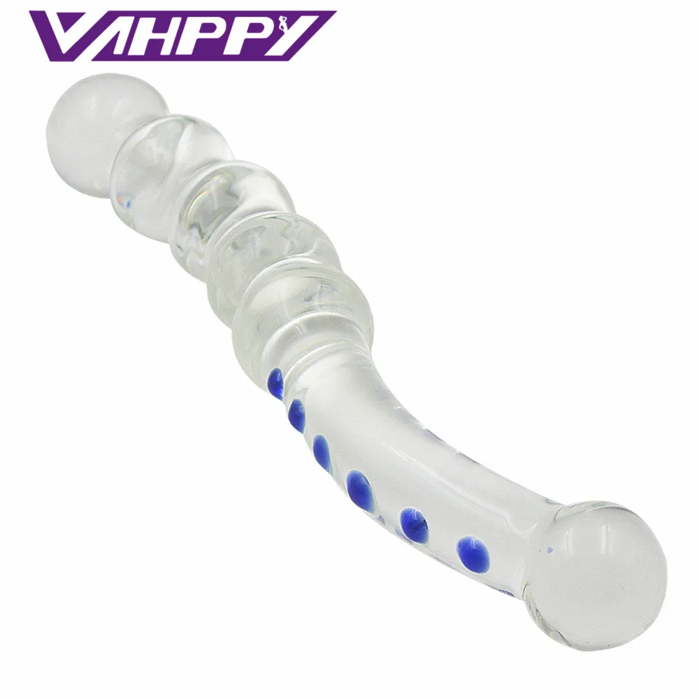 glass dildo artificial penis dick crystal anal bead butt plug prostate massage masturbate Sex toy for adult women men gay |