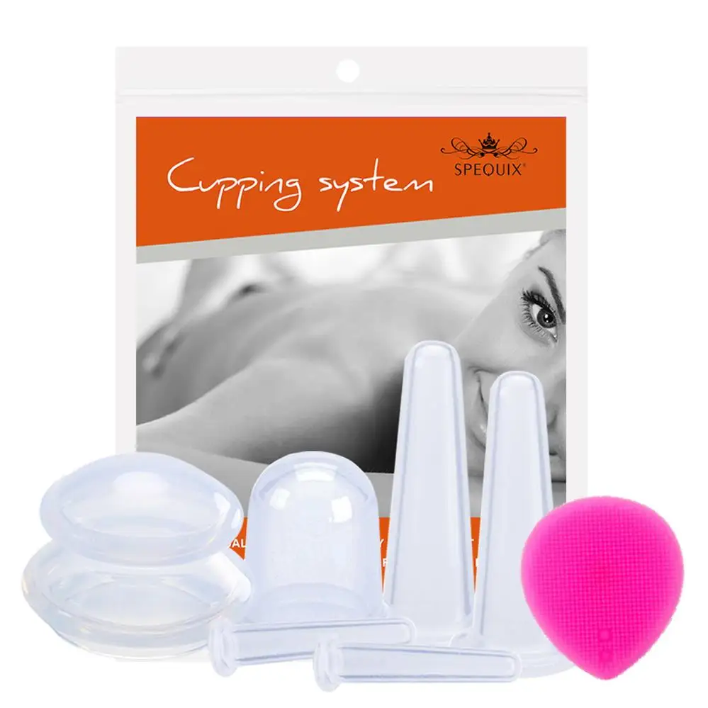 Massage cupping set Ventosa набор силиконовых банок для массажа целлюлита массажер для лица Mssage вакуумная терапия для мужчин и женщин - Цвет: Massage cupping set