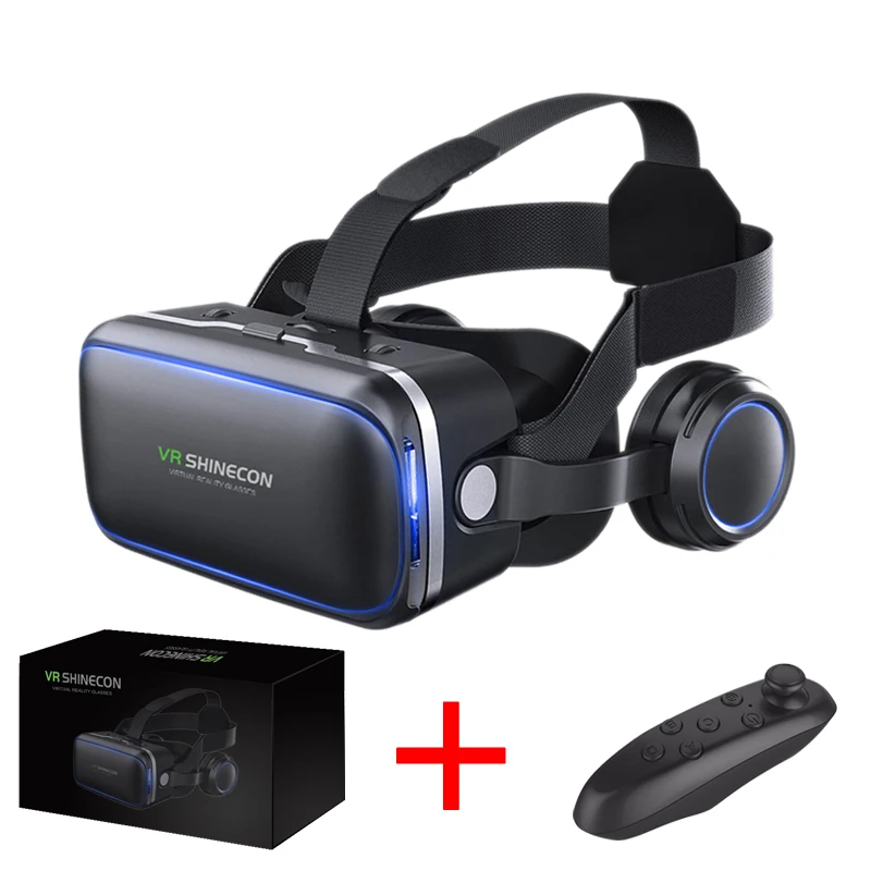 VR shinecon 6.0 гарнитура Версия Очки виртуальной реальности 3D очки гарнитура шлемы смартфонов полный пакет+ геймпад