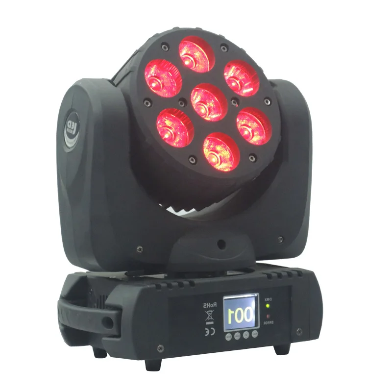 Мини sharpy концертный ночной клуб 7*15 Вт RGBW 4 в 1 Сильный луч led сценический