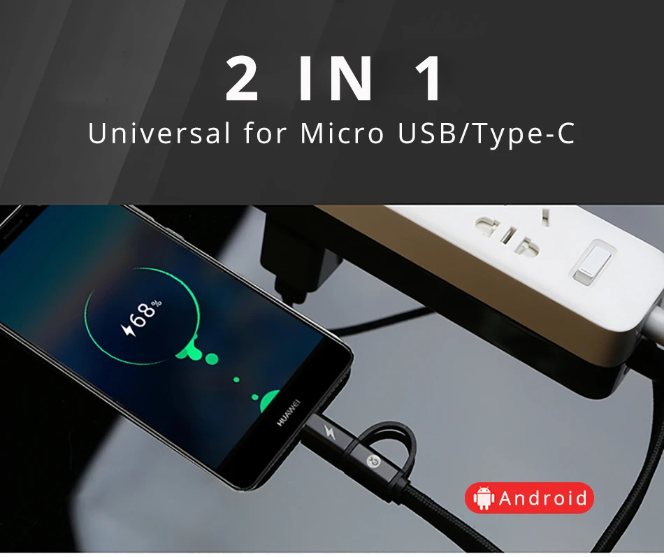 Biaze Micro USB кабель для samsung S9 Plus 2 в 1 usb type C кабель для быстрой зарядки данных USB C кабель для Xiaomi кабели для мобильных телефонов