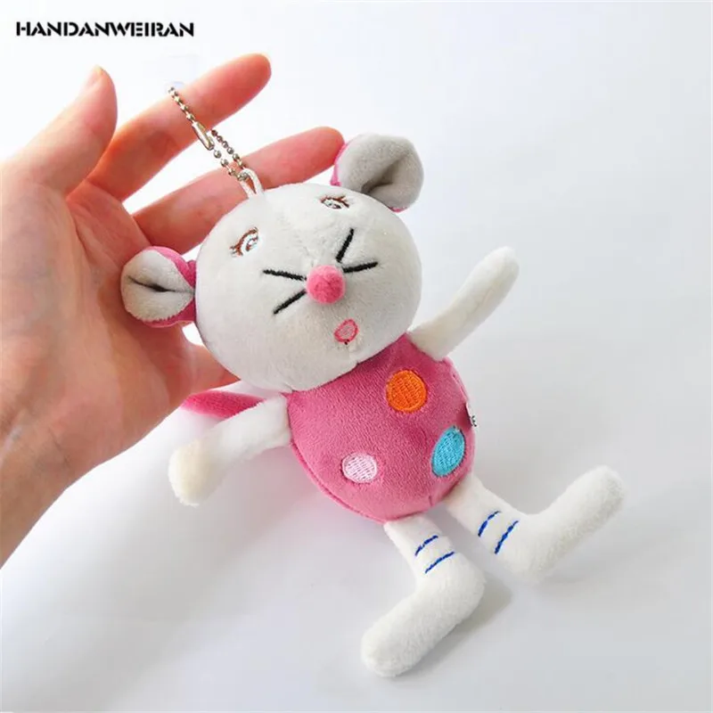 HANDANWEIRAN 1 шт PP Хлопок Новый Kawaii 10 см цвет мышь мягкие подвески для игрушек крысиная