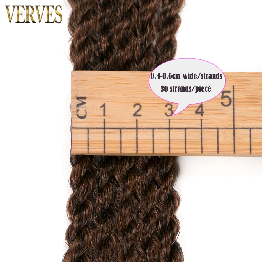 VERVES Ombre Synthetic Crochet Braids 1 pack, 30 strands/pack 18 inch,Small Senegalese Twist Hair Braiding Hair Extensions