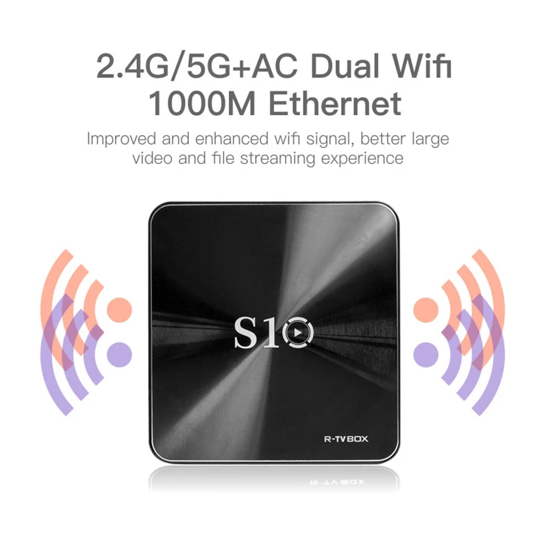 S10 в виде буквы R ТВ BOX Smart Android 7 1 коробка S912 Octa core мини ПК DDR4 3 GB/64 Гб памяти на