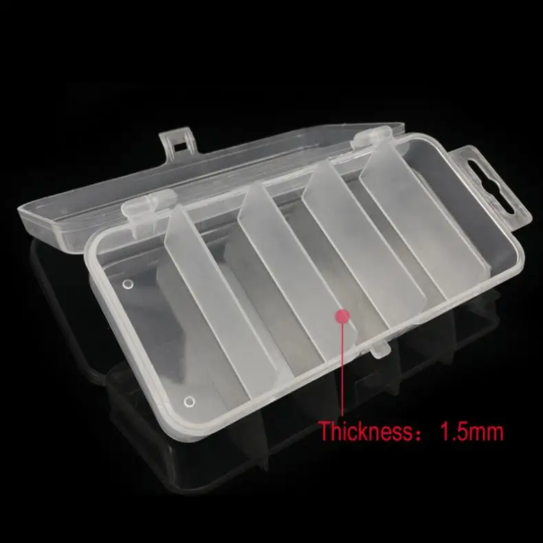 13.3 x 6.2 2.5cm 5 Compartments Multifunctional Fish Tackle Box for Fishing Lures Hooks Other Tools Jewelries Storage Boxes | Спорт и