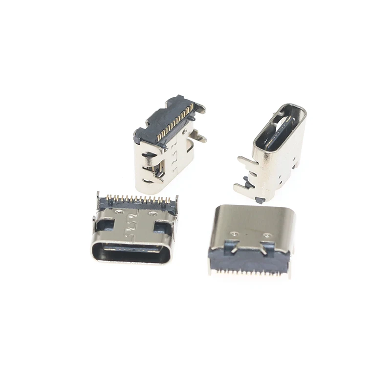 10 шт./лот USB3.1 16 pin Type C DIP плоский край 30 в 3A Micro USB Разъемы гнездовой разъем