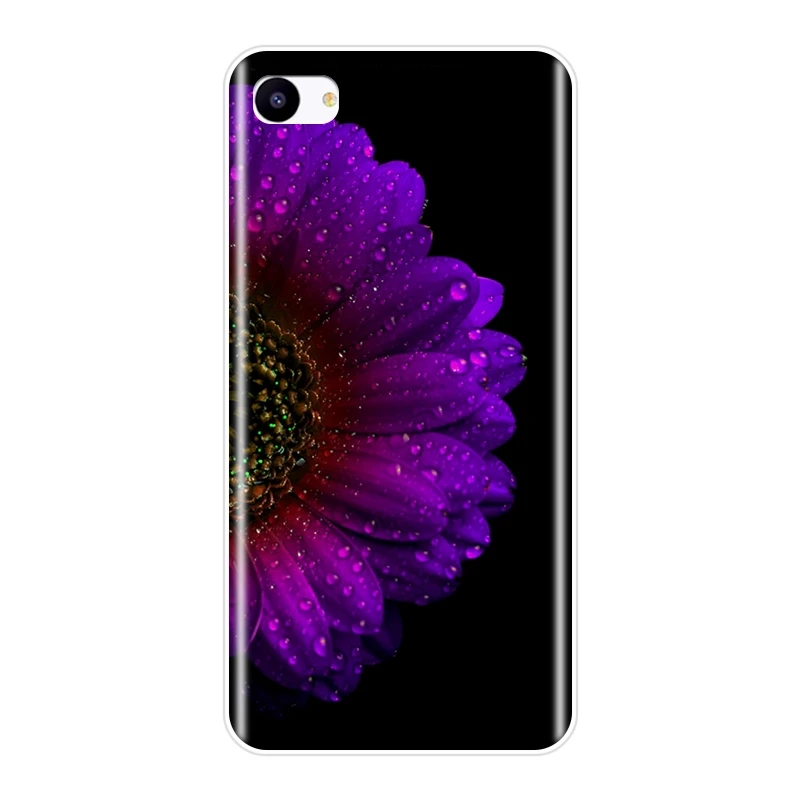 Мягкая задняя крышка для Meizu U10 U20 Pro 6 7 Plus фиолетовый цветок звезда искусственный