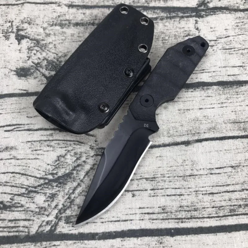 D2 Сталь G10 Ручка 59HRC фиксированный нож открытый маленький Фиксированный Клинок