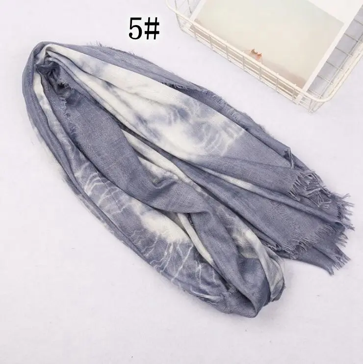 Tie Dye Шарф полиэстер/хлопок мягкость бахрома женщина шарф Зимний Для мужчин 2019