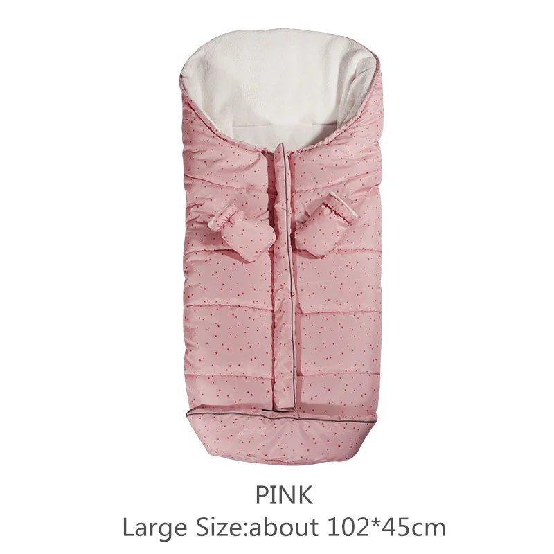 Pink 102x45cm Теплый для детской коляски спальный мешок из флиса; муфта для младенцев; пеленка; конверты для новорожденных; детское одеяло; 4 цвета; спальный мешок - Цвет: Pink 102x45cm