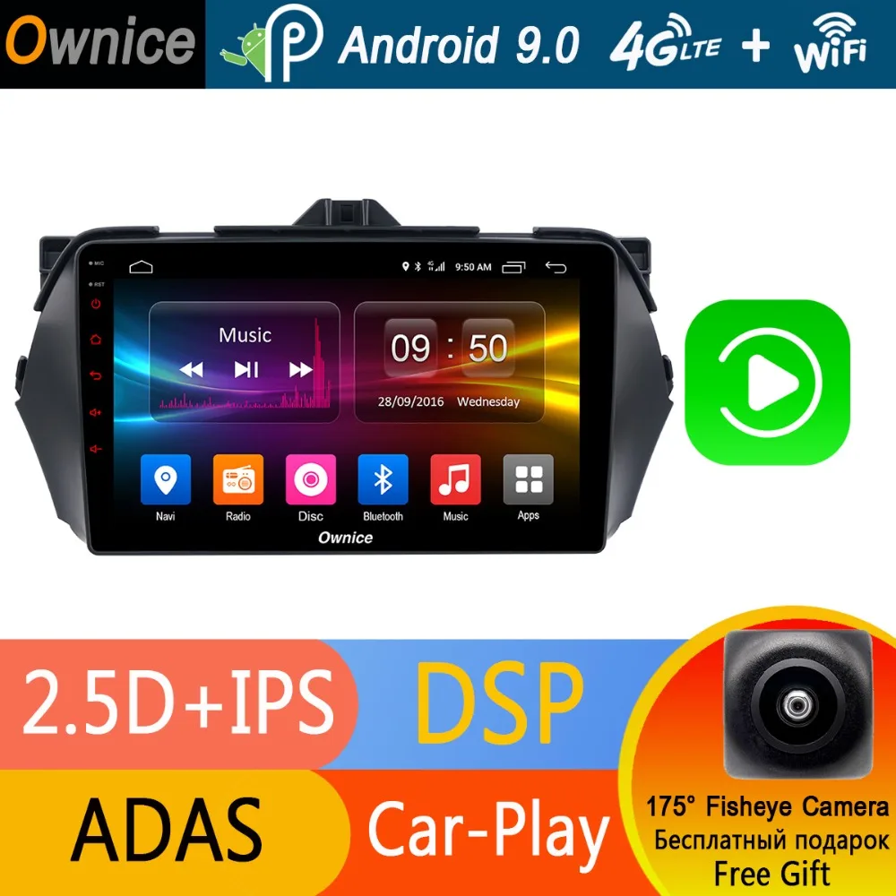 IPS 9 &quotAndroid 0 Octa 8 Core 4G + 32G автомобильный DVD GPS Navi плеер радио CarPlay DSP для Suzuki Ciaz 2014 2015 2016