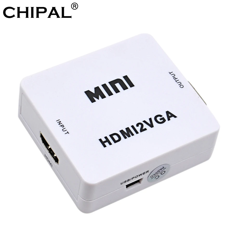 Преобразователь CHIPAL 1080P HDMI в VGA + аудио питание HDMI2VGA адаптер Коннектор для Xbox 360 PS3