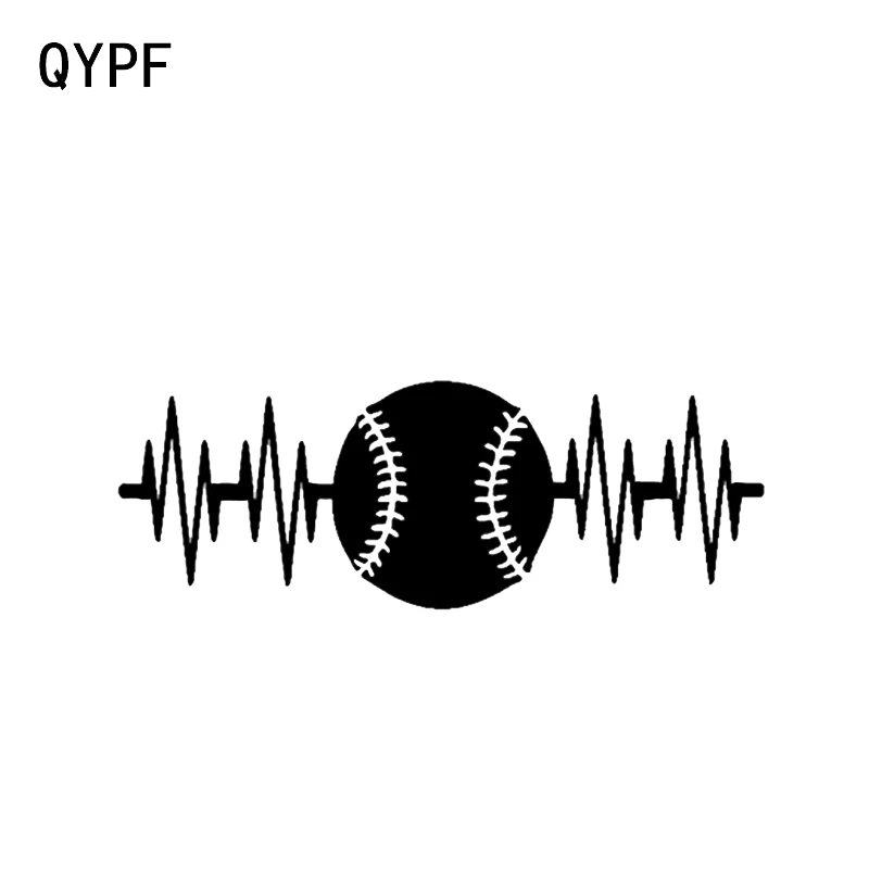 QYPF 17 4*6 2 см уникальная электрокардиограмма бейсбольный Декор стикер для