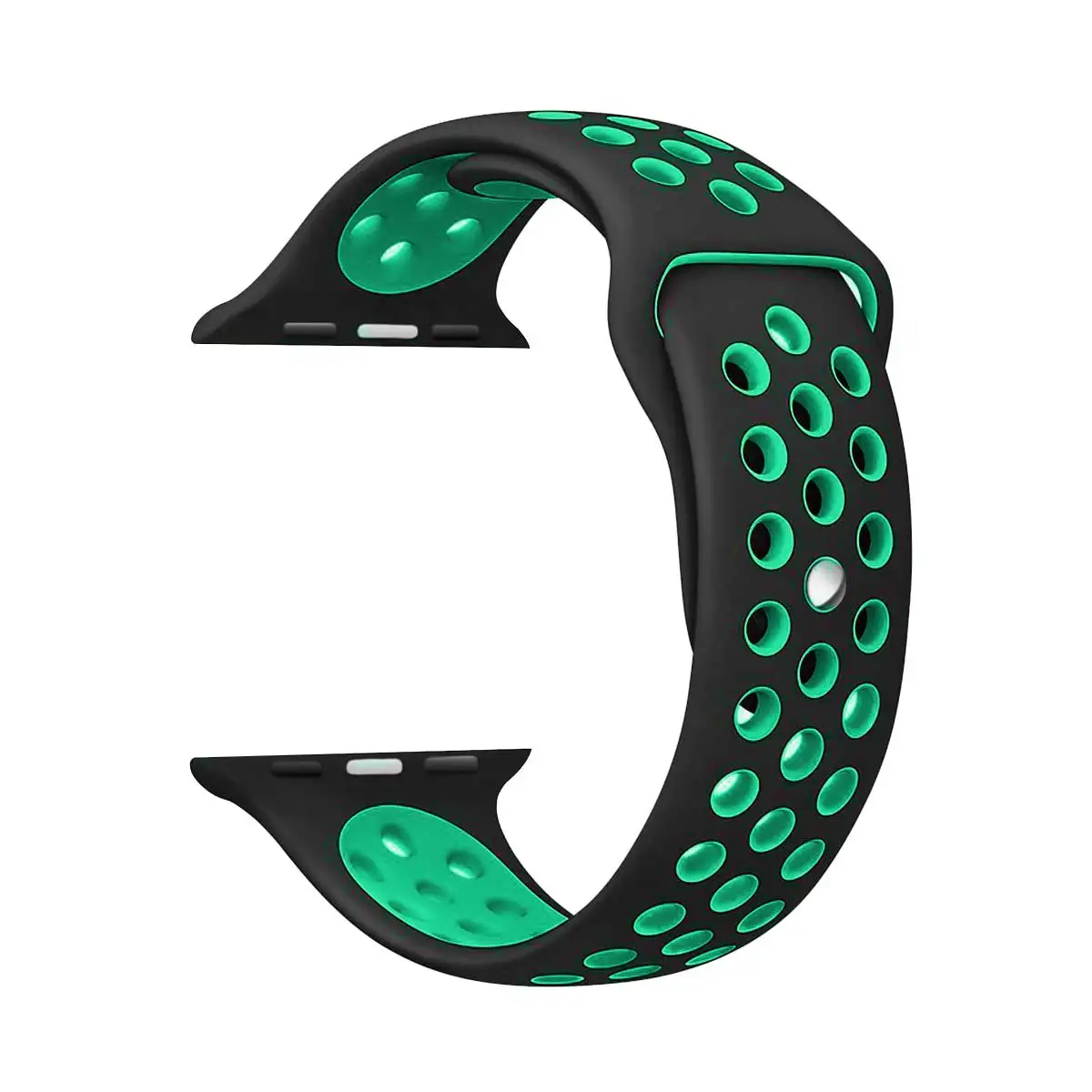Black lake cyan Силиконовый ремешок для Apple Watch 42 мм, 38 мм, 44 мм, 40 мм, Браслет Apple watch, ремешок-адаптер для iwatch 4, 3 и 2 Ремешки для наручных часов - Цвет ремешка: Black lake cyan