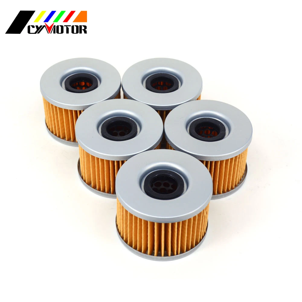 Масляный фильтр двигателя для мотоцикла 5 шт. машины HONDA CB CBR CM VT VTR CX CMX GL CBX 250 400 450 500