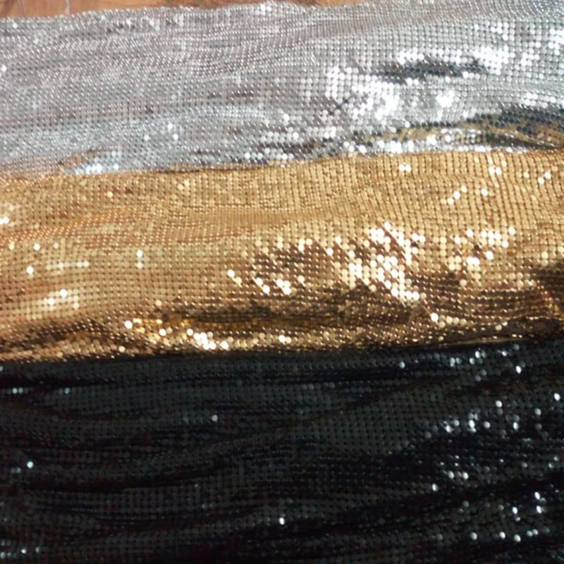 Металлическая сетчатая ткань 150x45 см, металлическая ткань, металлические блестки, расшитая блестками ткань, занавеска, квадратная ткань, сделай сам, для украшения дома, швейная одежда