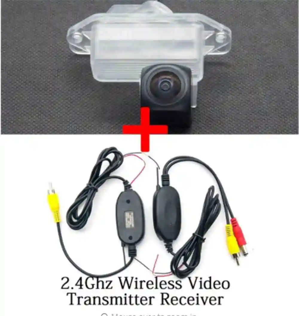 camera with wireless Рыбий глаз Starlight MCCD 1080P автомобильная парковочная камера заднего вида для Mitsubishi Lancer EX 2008 2010 Pajero io камера заднего вида - Название цвета: camera with wireless