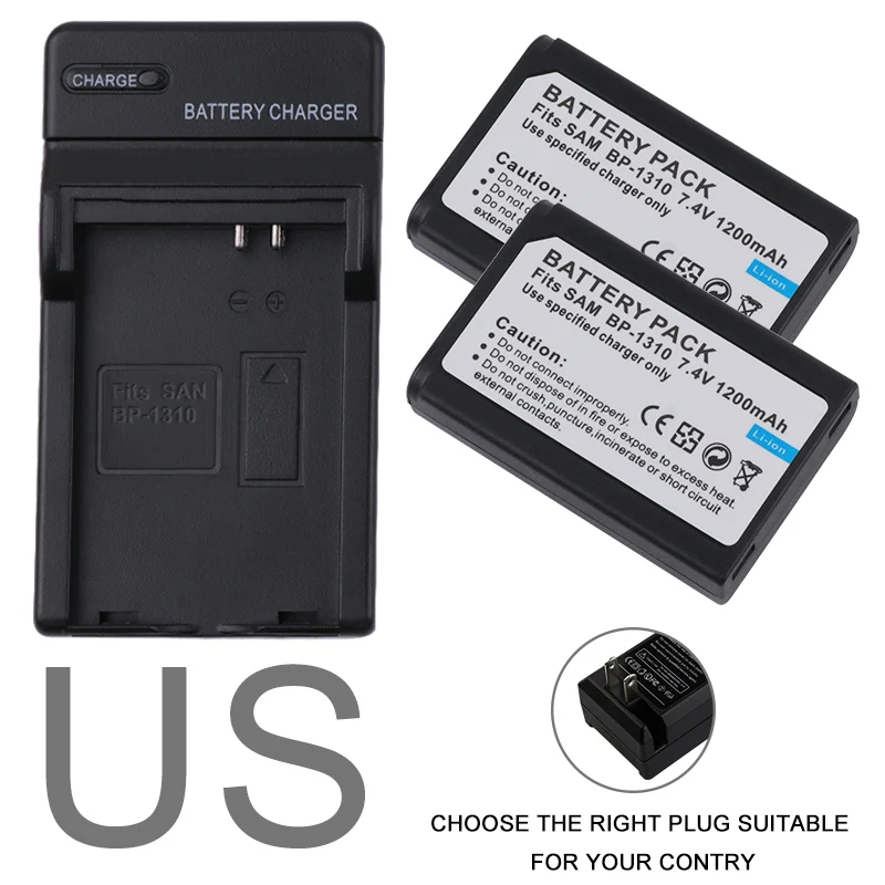 BP1310 батарея и зарядное устройство для камеры samsung NX NX5 NX10 NX11 NX20 NX1 - Цвет: US