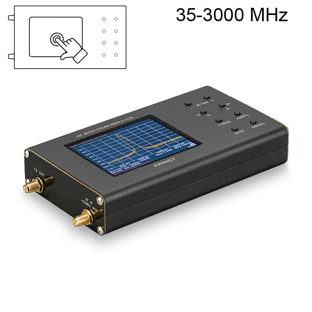 Портативный радиочастотный анализатор спектра Arinst Spectrum Explorer SSA-TG R2 с отслеживающим генератором 3 ГГц