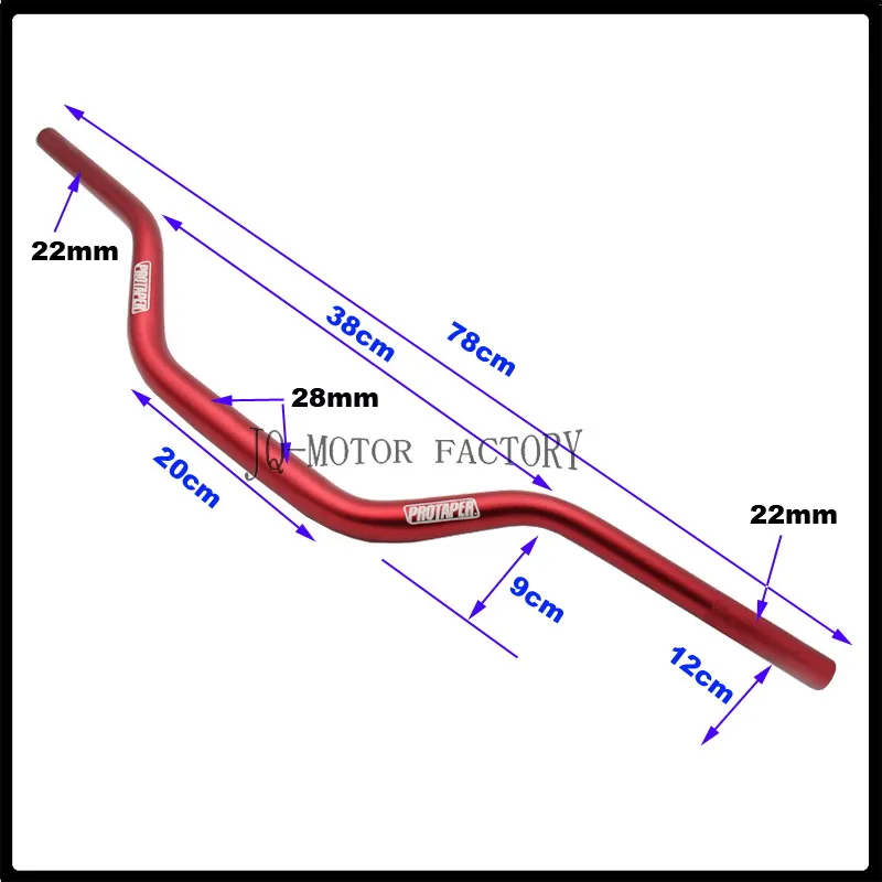 Для мотоцикла мотокросса Dirt Pit Bike Pitbike Taper Metal fat руль 1 1/8 &quot28 мм с захватами и