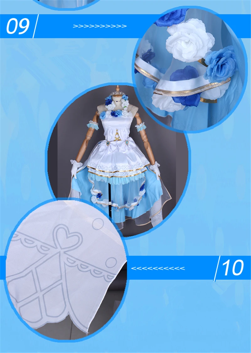 LoveLive! Солнечный свет! Watanabe You/Новинка; свадебное платье; женский костюм для косплея; вечерние платья; платье+ головной убор+ перчатки+ корона