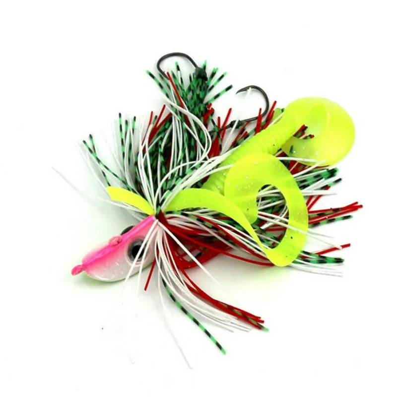 Приманка с головкой-поводком юбка мягким хвостом рыболовная приманка Jerkbait