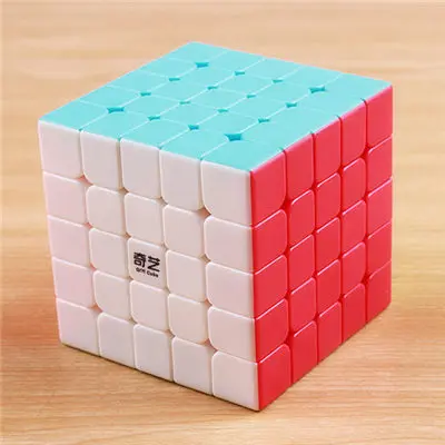 Qiyi 5x5x5 скорость магический куб стикер менее Профессиональные 5 слой конкурс куб-головоломка Развивающие игрушки для детей - Цвет: sticker less
