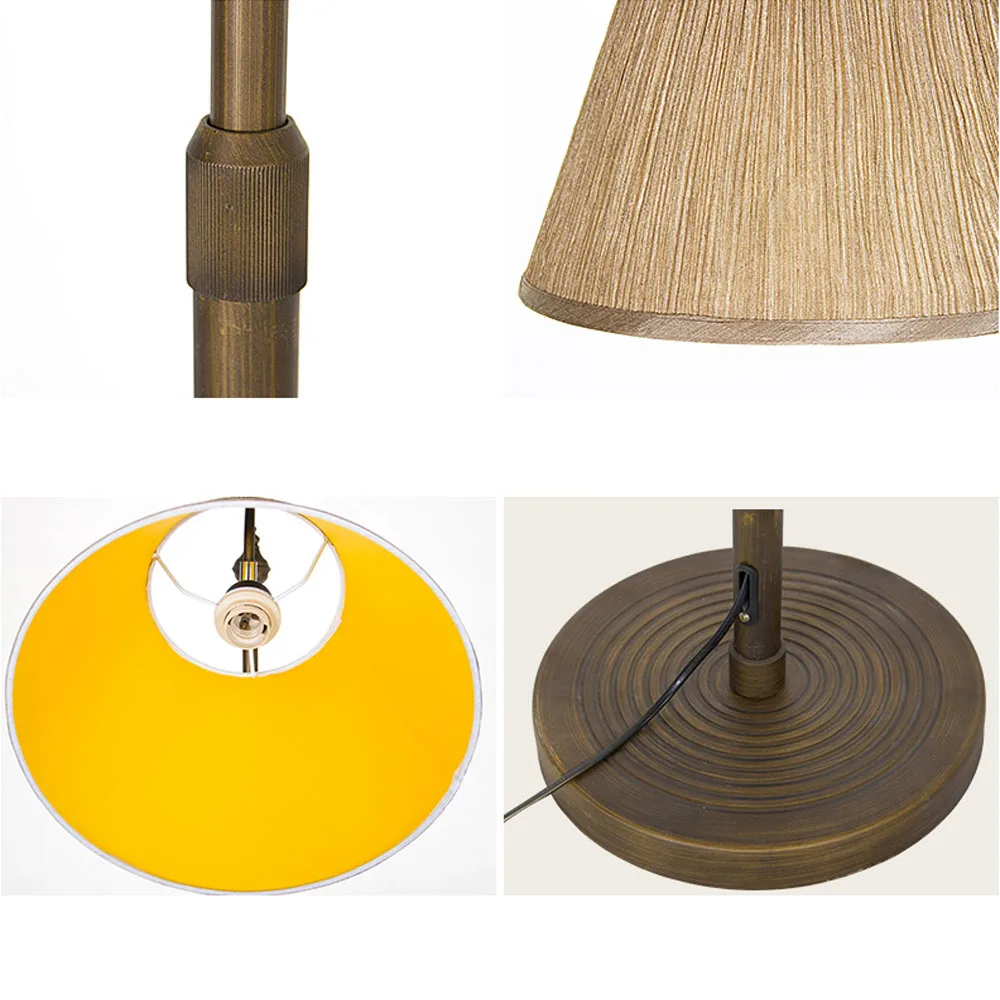 High Quality Zoom Led Light Modern Floor Fabric European Lighting Lampshade Retro Lamps E27 Bulb Exotic | Освещение