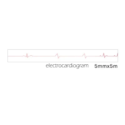 electrocardiogram 5 мм* 5 м Kawaii милый цветок сетка розовое золото Васи Лента Скрапбукинг маскирующая лента школьные принадлежности Bullet Journal Papeleria sl1240 - Цвет: electrocardiogram
