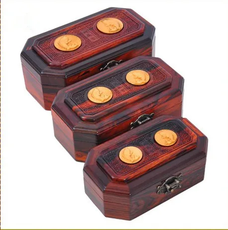 Sets Of Three Octagonal Mahogany Jewelry Box Storage Box Upscale Wedding Gift Hdt