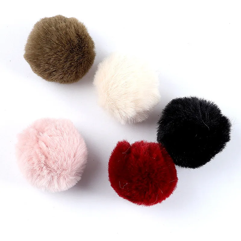 Шарик помпон для изготовления сережек сделай сам 5 шт. 3 см 10 цветов аксессуары