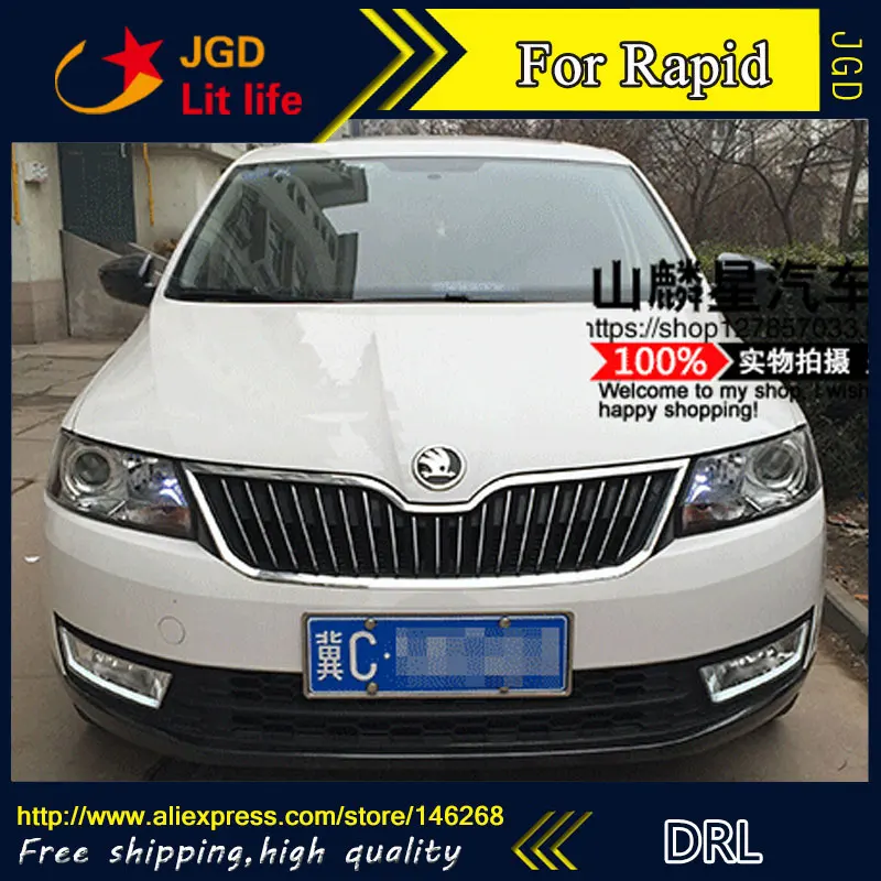 Бесплатная доставка! Дневные ходовые огни для Skoda 12 В 6000 К|daytime running lights|drl daytime lightfog