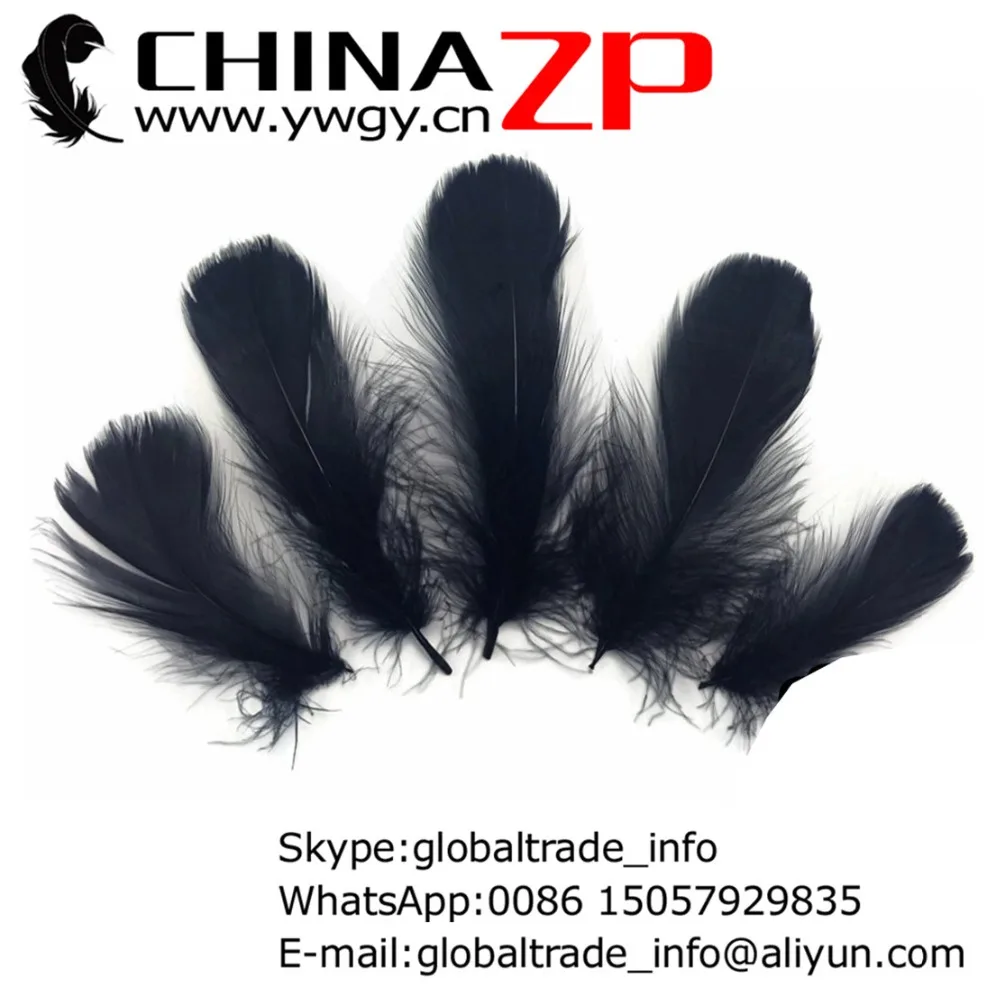 

Ведущий поставщик CHINAZP Factory 100 шт./лот высокое качество окрашенные черные гусиные скорлупы свободные перья