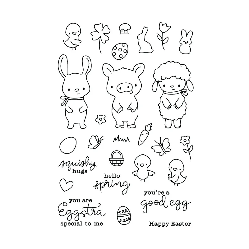 Весенние посиделки чистый штамп и штампы для скрапбукинга карты альбом трафарет