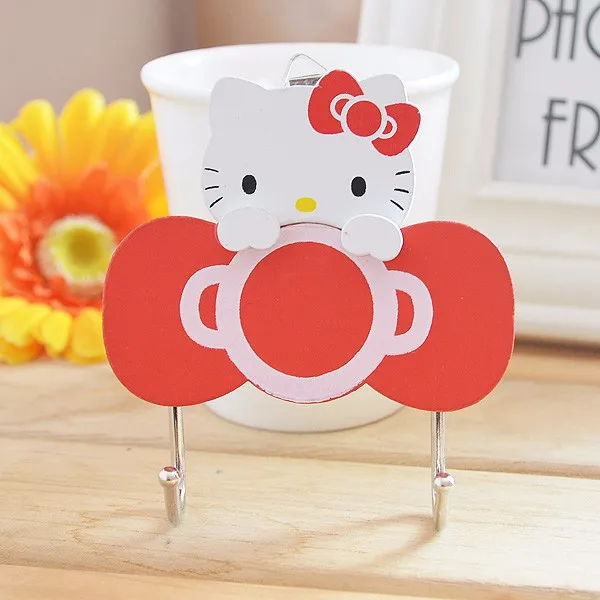 Kawaii Kitty Cat деревянный крючок настенный шкаф вешалка для дома. Дверные Крючки для кухни и ванной Органайзер для сумок одежды