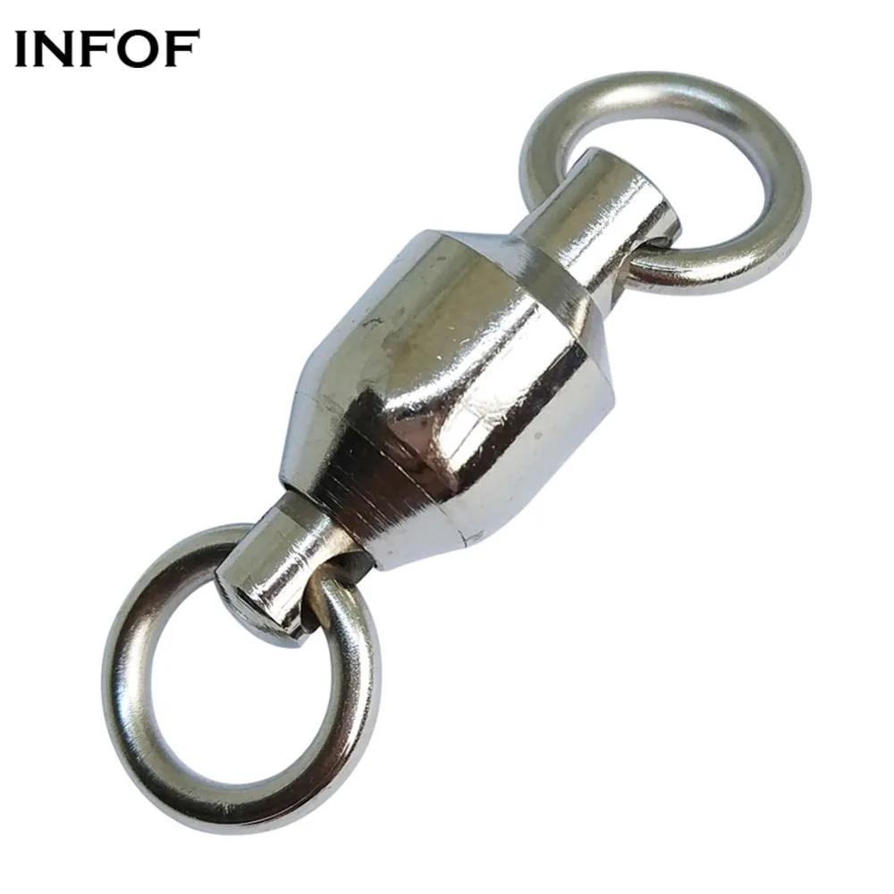 INFOF 50 шт./лот шаровой подшипник swivel с рыбалки оснастки страхование разъем pesca acesorios