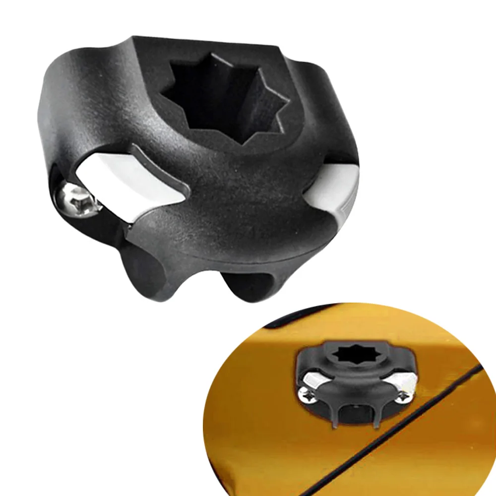 

Durable Boat Canoe Kayak Fishing Rod Holder Mount Base Nylon Tackle Stainless Steel Kits Accessory with Screws