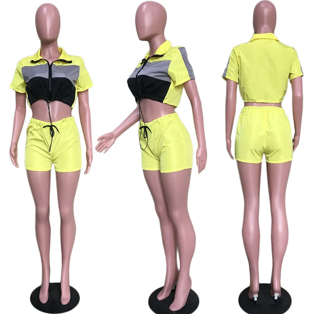 Пикантные повседневные наряды костюм женские Лоскутные striped zip Топы укороченные