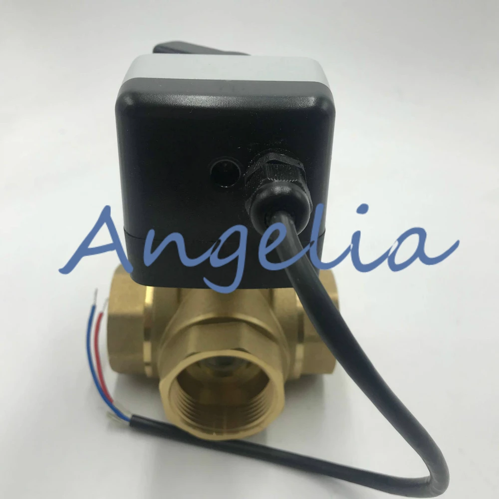 AC110 220V (универсальный) G1 &quotBSP DN25 латунь 3 ходовой ручной и автоматический