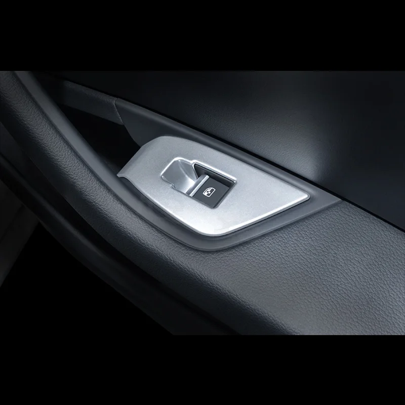 Автомобильные аксессуары 4 хром дверной подлокотник кнопка Подъема Окна рамка