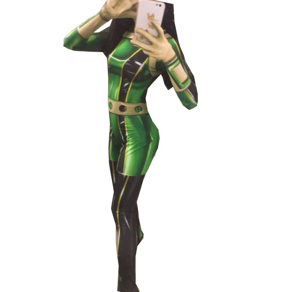 

2018 3D Печатный боку no Hero Академия непринужденный Косплей костюмы Pro Hero Tsuyu Asui My Hero Академия Zentai костюм