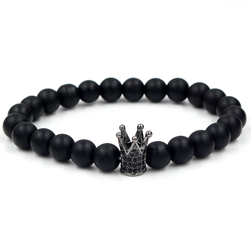 3 шт./лот Комплект браслетов с подвесками в виде короны и Луны фианитами для