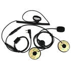 Гарнитура для мотоциклетного шлема 2 Pin Finger PTT, микрофон для раций для Kenwood Baofeng Retevis wouc2160a