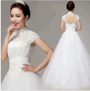 wither high lace wedding dress 2013 sweet Halter princess short flower dresses plus size .wholesale 843 | Свадьбы и торжества