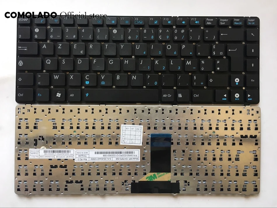 FR Французская клавиатура для ASUS U36 U36J U36JC U36S U36SG U36R черно-белая без рамки раскладка
