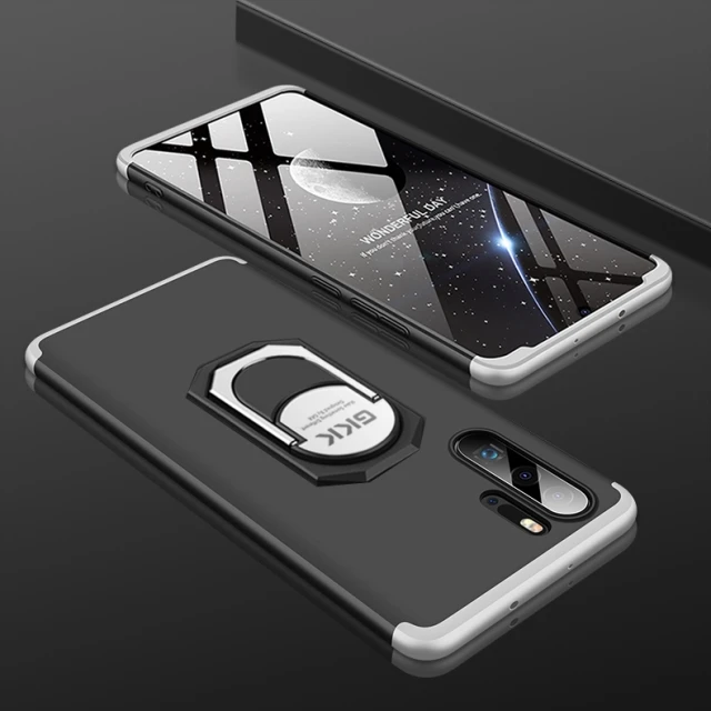 Silver black Чехол для huawei P30 Pro, роскошный защитный чехол с магнитным кольцом, ударопрочный чехол для huawei P20 Lite P10 Plus P9 Coque - Цвет: Silver black