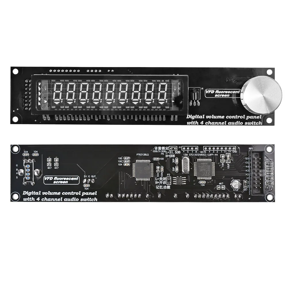 AIYIMA VFD Экран удаленного Управление цифровой объем доска HiFi предусилитель 4 х