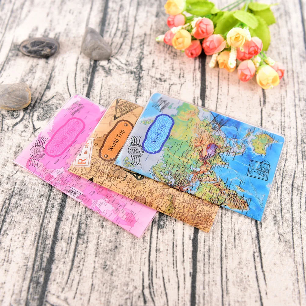 3 Цвета кругосветное путешествие карта обложки на загранпаспорт для Для мужчин