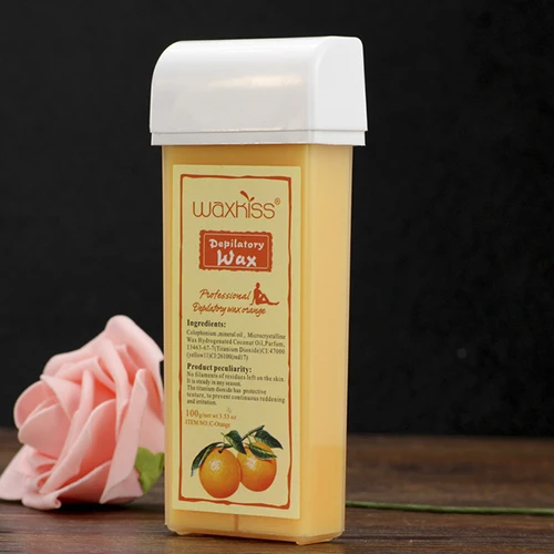 Orange Waxkiss Hedymosa воскоплав эпилятор нагреватель воска расплава депиляция волос машина подогреватель эпилятор для лица брови полосы 110 В/220-240 в ленты для бритья депиляция эпилятор женский - Цвет: Orange Waxkiss