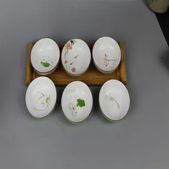 Китайская культура Цзиндэчжэнь кунг-фу чайный набор античный керамический чайный набор цвет Daming Chenghua курица цилиндрическая чашка Gaiwan, чайная чашка - Цвет: 17 style